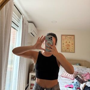 Zara black halter tank